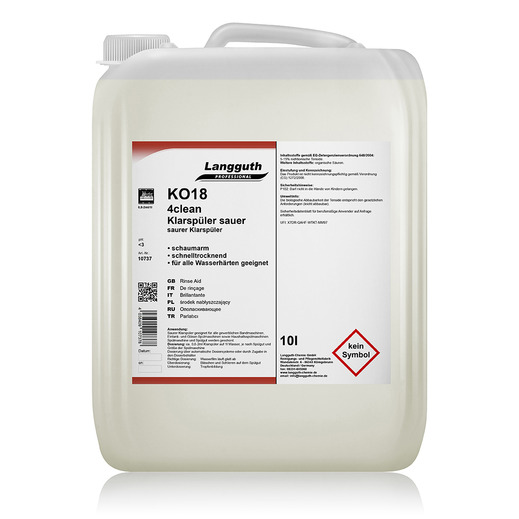 KO18 4clean Klarspüler sauer - Langguth Chemie GmbH