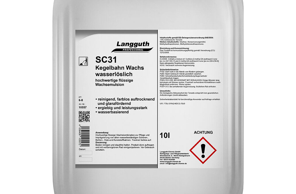 SC31 Kegelbahn Wachs wasserlöslich