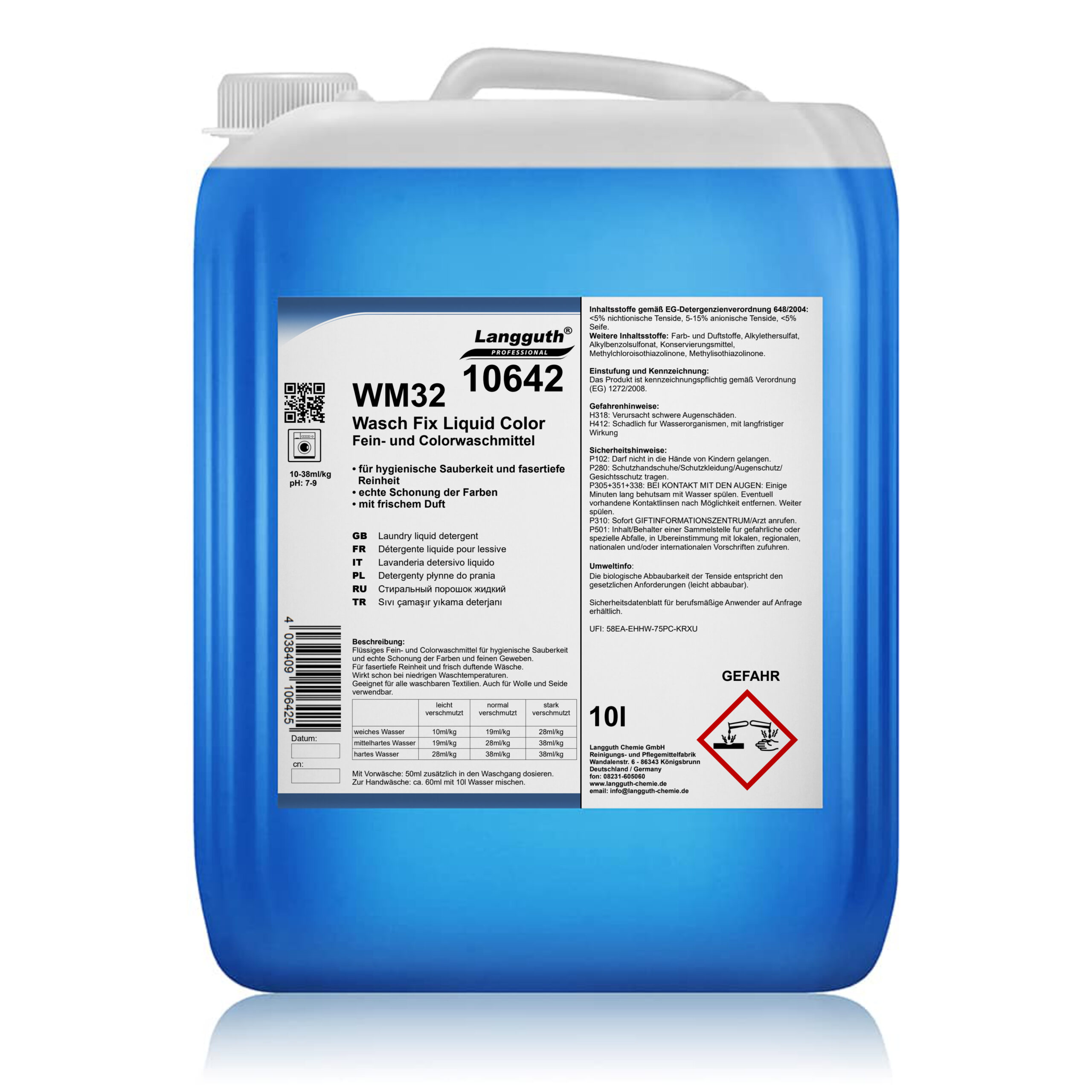 wm32 wasch fix liquid color